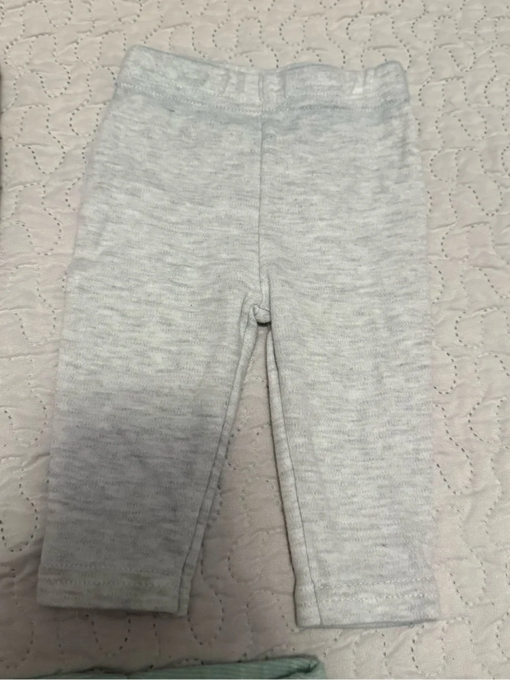 0-3 month Baby Girls Mixed gray & Floral Bottoms Pack - Gray, Pink, Mint 5 Set